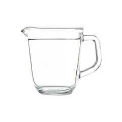 Glass Pitcher Filled with Water on Black Background,