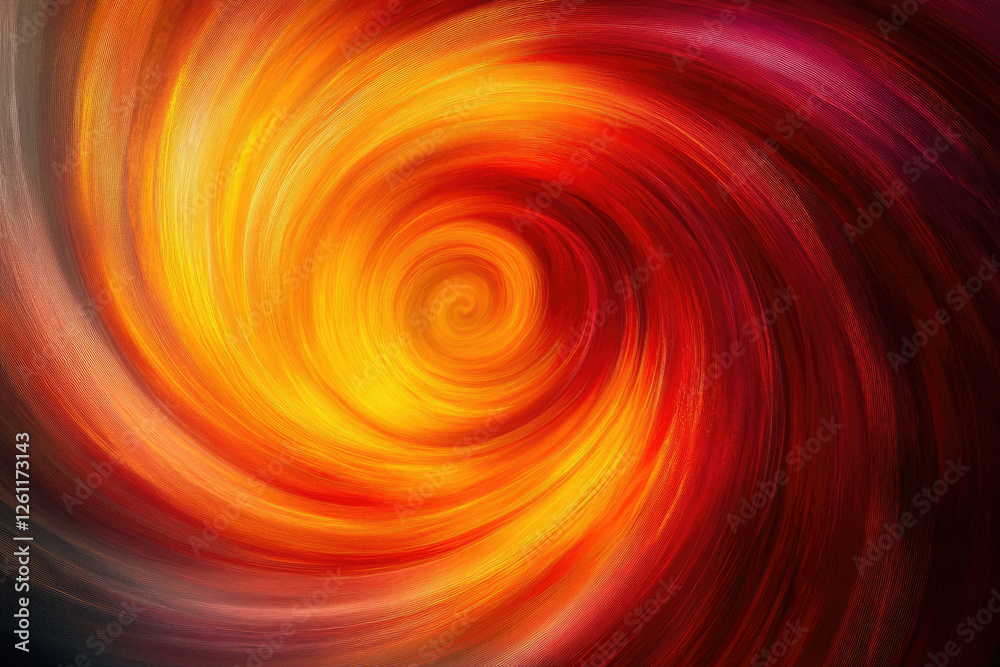 Aufkleber Abstract swirling vortex of fiery orange and red hues, creating a dynamic and intense visual effect.