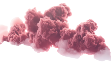 Red loud on transparent background 