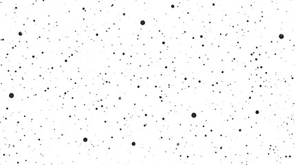 Abstract black and grey dots scattered on white background