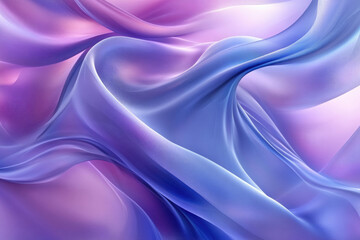 Obraz premium Abstract image of flowing purple and blue fabric, creating soft, elegant curves and textures.