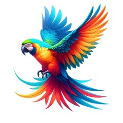 Fototapeta premium colorful parrot isolated on white