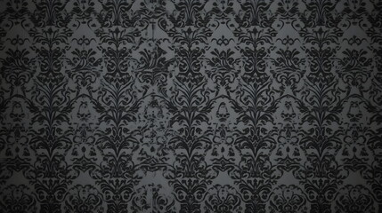 Black background with Victorian pattern