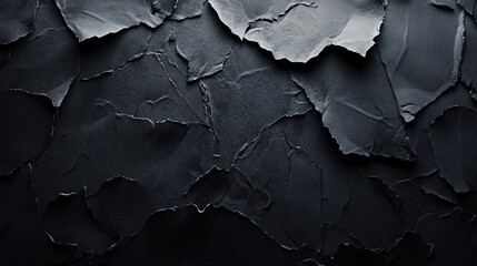Image of MultiLayered Black Torn Paper in Ultradetail