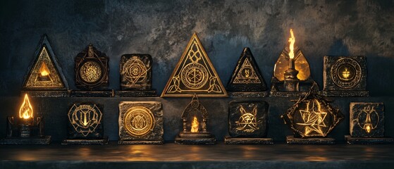 Occult Symbols Illustration: High-Res Image with Realistic Details
