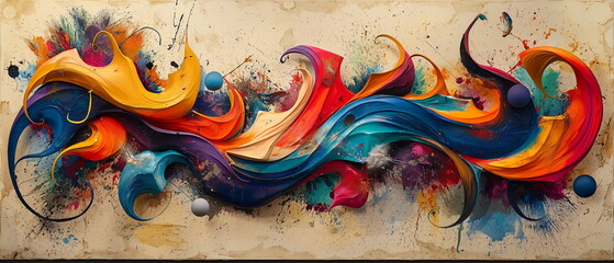 arabic art of painting Techno-Organic --chaos 2 --