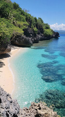 
Serene beaches with clear blue water