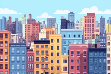 Naklejka premium Vibrant cityscape visuals for your creative projects.