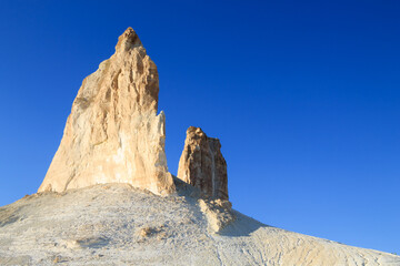 Stunning rock pinnacles in Bozzhira valley view, Kazakhstan