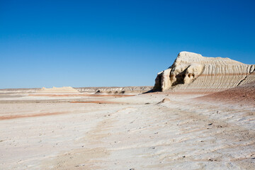 Kyzylkup rock strata landscape, Mangystau desert, Kazakhstan