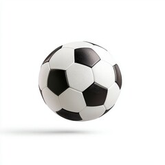 Fototapeta premium Close-up View of a Black and White Soccer Ball in Mid-Air