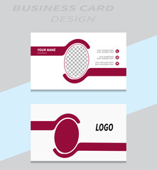 Modern and clean business card and abstract simple creative professional business card template design ,corporate visiting card, name card, card design template in organic shape double side design