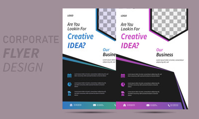 Corporate business flyer design ,business annual report, catalog, magazine, marketing business event. Abstract business flyer design and modern bright concept circle round shape 