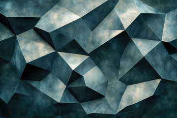 Fototapeta premium Abstract background featuring a dark teal, textured, low-polygonal surface.