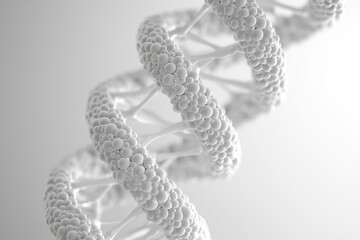 This high-definition depiction showcases the detailed, spiraling form of DNA, emphasizing its biological significance in life sciences