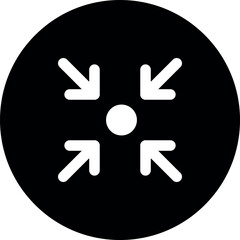 Minimize icon four 4 arrows icon meeting point, rally compact size small scale arrows icons. Shrink icon resize in arrows. Сolorful set of icons
