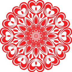 Abstract Mandala Art, Vibrant Geometric Design, Creative Vector Mandala