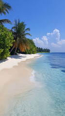 
Serene beaches with clear blue water