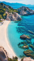 
Serene beaches with clear blue water