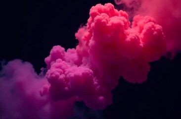 Fototapeta premium Colored red pink Smoke Cloud, abstraction Background illustration AI Generative