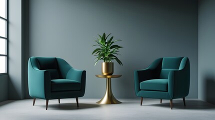 Elegant Simplicity: A Seating Arrangement in the Modern Style
