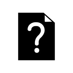 Document icon. question mark icon