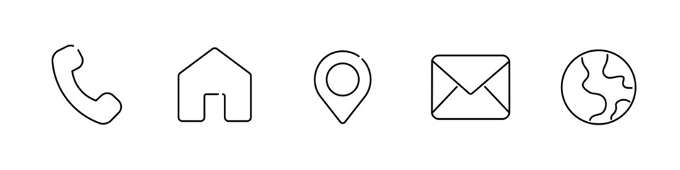 Contact icon. Contact us icon set