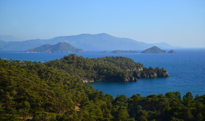 Red Island and Surrounding Islands off the coast of Fethiye, Turkey