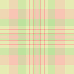 Tiny fabric vector textile, display pattern plaid tartan. Bedroom texture background check seamless in light and orange colors.