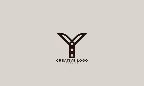 Y YV VY VIY Abstract initial monogram letter alphabet logo design