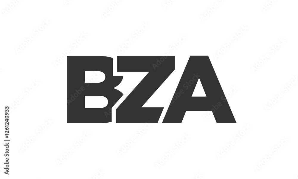 Fototapete bza logo design template with strong and modern bold text. initial based vector logotype featuring s