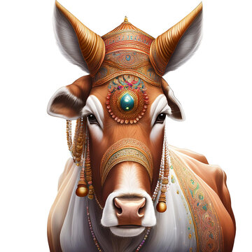 Vache sacr&eacute;e avec bindus