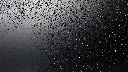 Obraz premium Water Droplets Scattered On Dark Surface