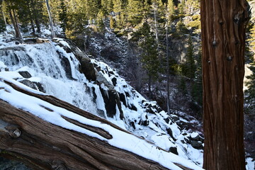 waterfall in the mountains