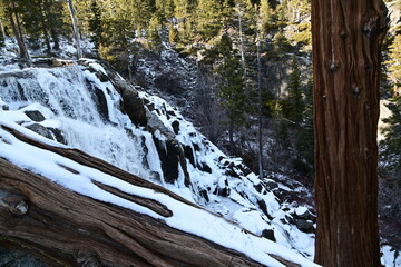 waterfall in the mountains