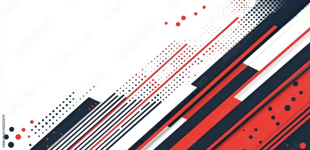Poster an image of a white background design template with a red, white, and blue background and diagonal l