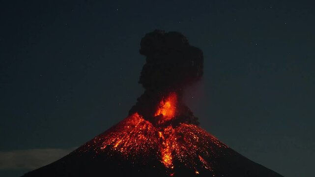 Powerful explosive activity from Momotombo volcano in Nicaragua.