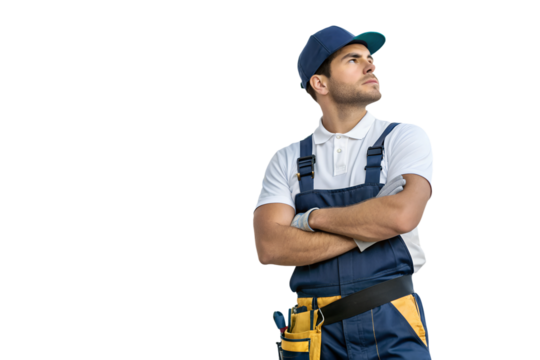 Skilled worker contemplating his next project