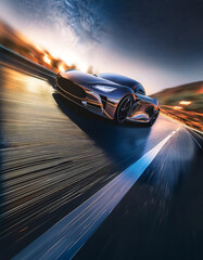 Obraz premium car on the road