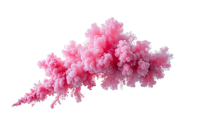 Fototapeta premium A pink explosion cloud of color is dense and expansive, with tendrils reaching out
