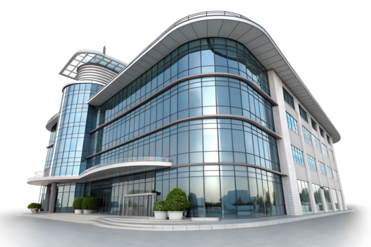 Urban glass building in daylight