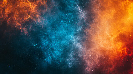 Fototapeta premium Vibrant grainy texture with blue, orange, and red hues for a cinematic feel