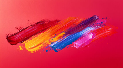 Bold red brushstroke texture with vibrant watercolor gradients on a deep red background