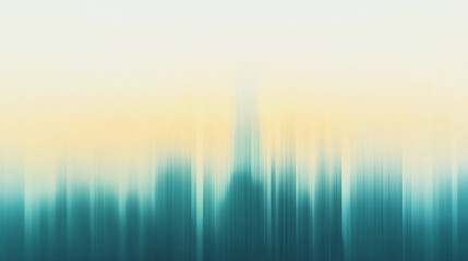 Urban skyscrapers emerge in soft hues at dawn with a dreamy pastel atmosphere