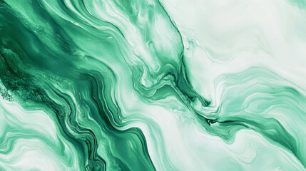 Dynamic green abstract texture featuring bold strokes and elegant watercolor transitions
