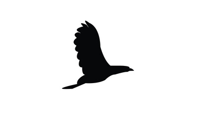 African crake bird Silhouette Design  And Vector Illustration. 