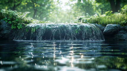 Obraz premium Restoring harmony with water in an enchanting mouth ecosystem