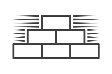 Tile floor icon with cement adhesive isolated on white background. Laying tiles simple shape. Vector illustration