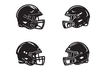Fototapeta premium Football helmet silhouette