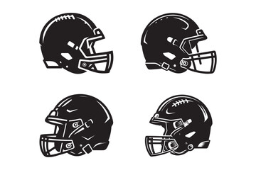 Football helmet silhouette